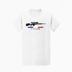 T-shirt Tir Sportif F-Class Carabine tricolore Blanc / Orange