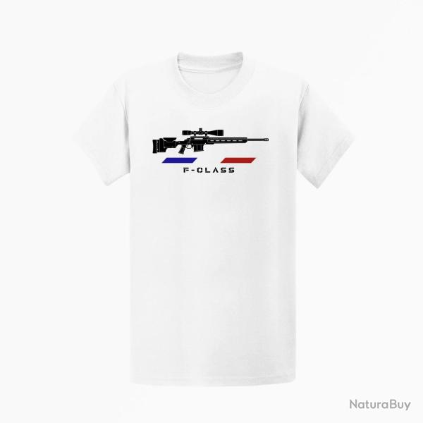 T-shirt Tir Sportif F-Class Carabine tricolore Blanc / Orange
