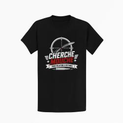 T-shirt Tir Sportif Cherche mouche pour relation &agrave; distance Noir / Orange