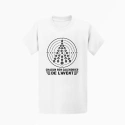 T-shirt Tir Sportif Chacun son calendrier de l'Avent Blanc
