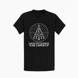 T-shirt Tir Sportif Chacun son calendrier de l'Avent Noir