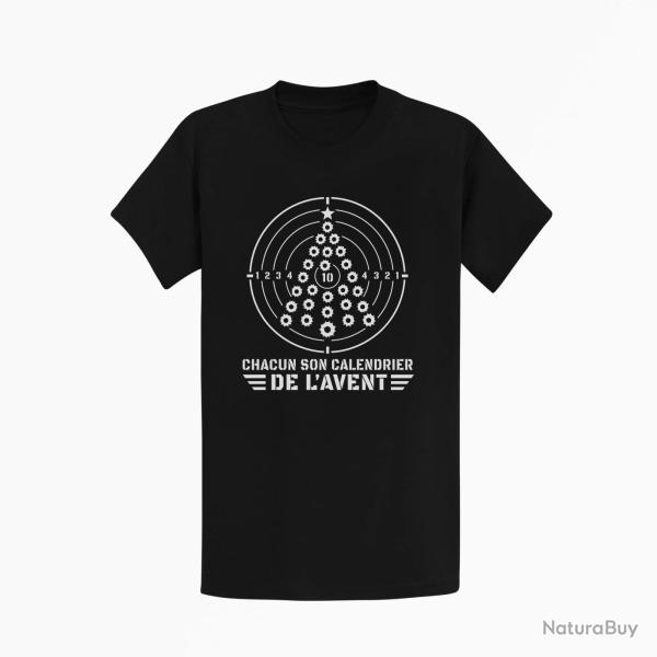 T-shirt Tir Sportif Chacun son calendrier de l'Avent Noir