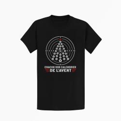 T-shirt Tir Sportif Chacun son calendrier de l'Avent Noir / Orange