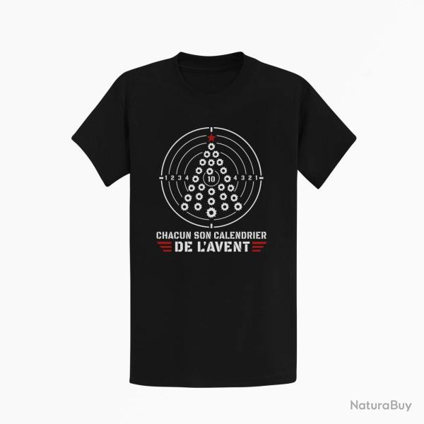 T-shirt Tir Sportif Chacun son calendrier de l'Avent Noir / Orange