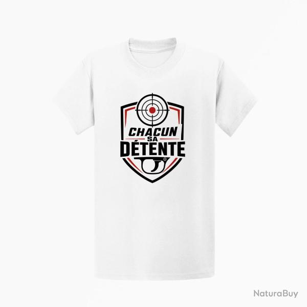 T-shirt Tir Sportif Chacun sa d�tente Blanc / Orange