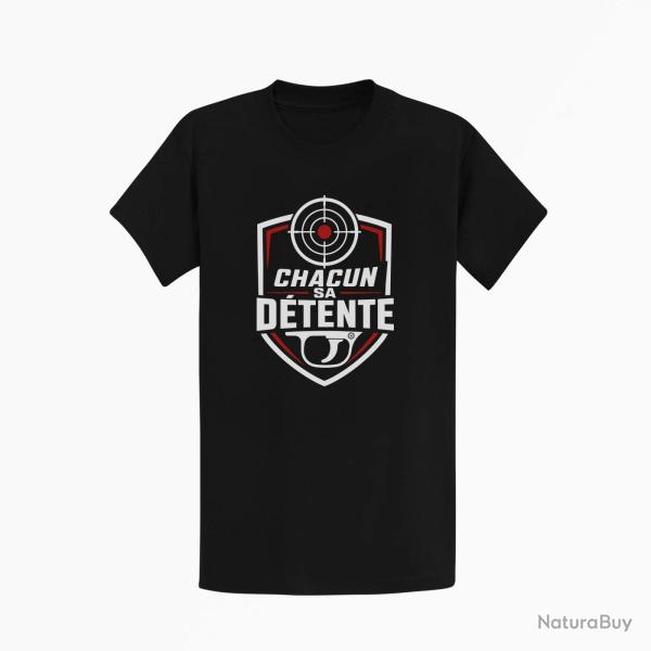 T-shirt Tir Sportif Chacun sa d�tente Noir / Orange