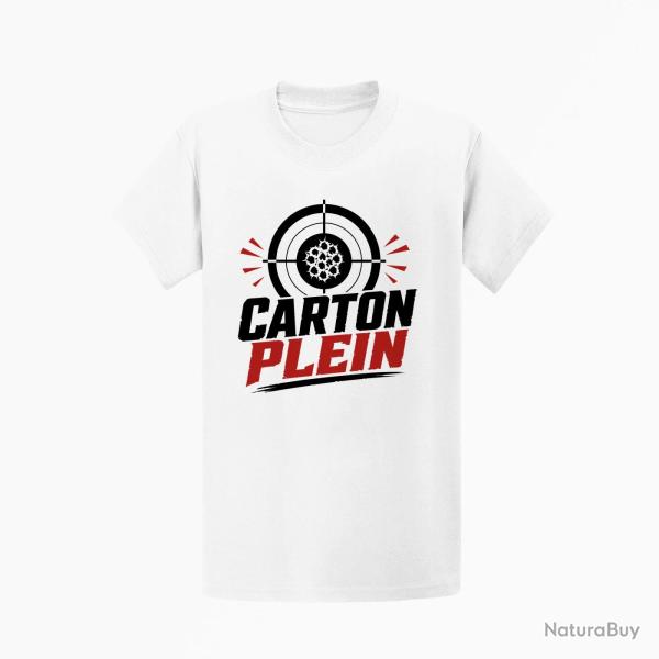 T-shirt Tir Sportif Carton plein Blanc / Orange