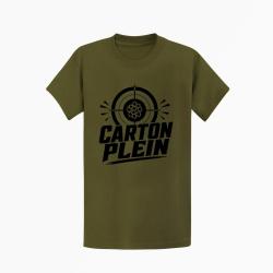 T-shirt Tir Sportif Carton plein Kaki / Noir