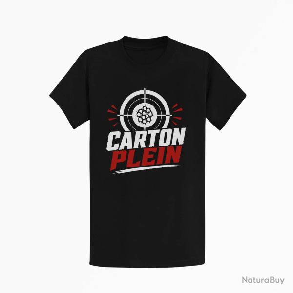 T-shirt Tir Sportif Carton plein Noir / Orange