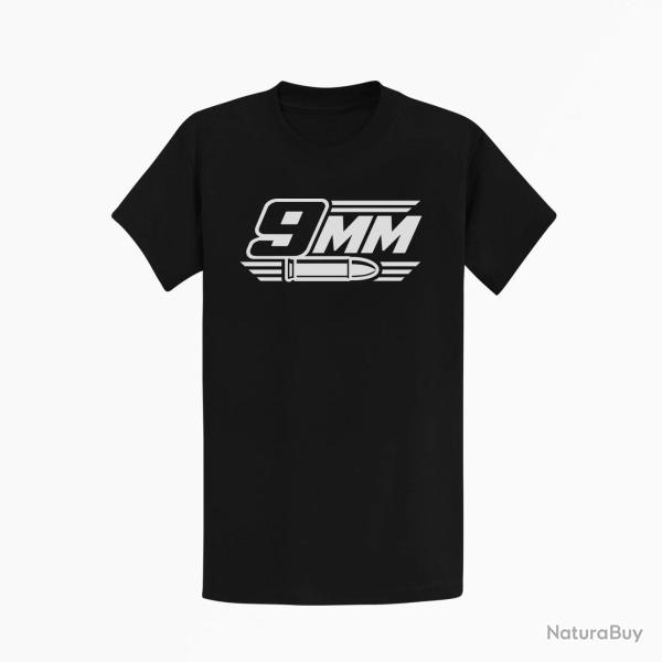 T-shirt Tir Sportif Calibre 9 mm Noir