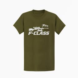 T-shirt Tir Sportif F-Class Carabine et manche &agrave; air Kaki / Blanc