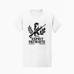 T-shirt Tir Sportif Esprit patriote Cible tricolore Blanc