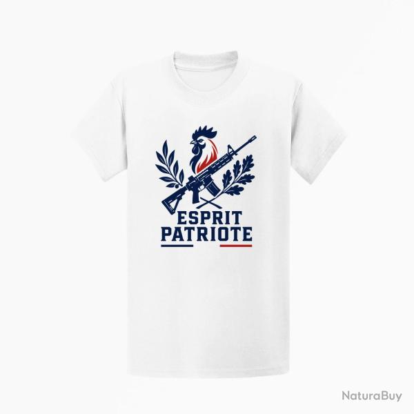 T-shirt Tir Sportif Esprit patriote Cible tricolore Blanc / Orange