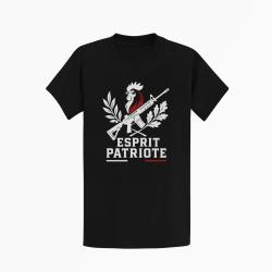 T-shirt Tir Sportif Esprit patriote Cible tricolore Noir / Orange