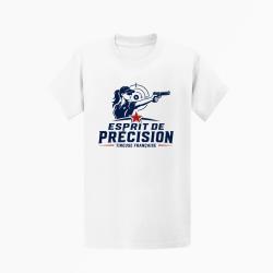 T-shirt Tir Sportif Esprit de pr&eacute;cision Blanc / Orange