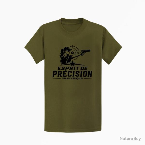 T-shirt Tir Sportif Esprit de pr�cision Kaki / Noir