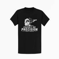 T-shirt Tir Sportif Esprit de pr&eacute;cision Noir