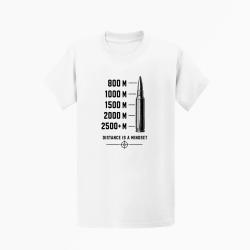 T-shirt Tir Sportif Distance Is a Mindset 2500+ m&egrave;tres Blanc