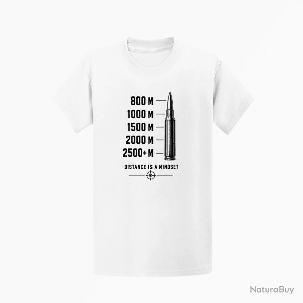 T-shirt Tir Sportif Distance Is a Mindset 2500+ m�tres Blanc