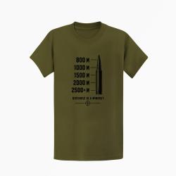 T-shirt Tir Sportif Distance Is a Mindset 2500+ m&egrave;tres Kaki / Noir