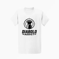 T-shirt Tir Sportif Diabolo Addict Blanc