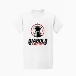 T-shirt Tir Sportif Diabolo Addict Blanc / Orange