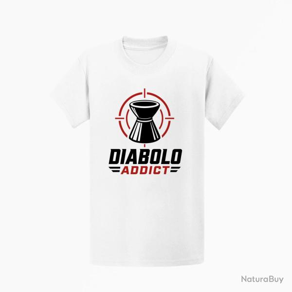 T-shirt Tir Sportif Diabolo Addict Blanc / Orange