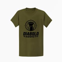 T-shirt Tir Sportif Diabolo Addict Kaki / Noir