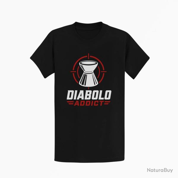 T-shirt Tir Sportif Diabolo Addict Noir / Orange