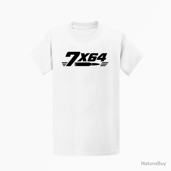 T-shirt Tir Sportif Calibre 7�64 Blanc