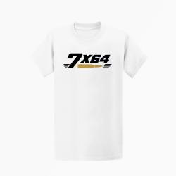 T-shirt Tir Sportif Calibre 7&times;64 Blanc / Orange