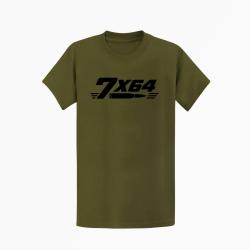 T-shirt Tir Sportif Calibre 7&times;64 Kaki / Noir