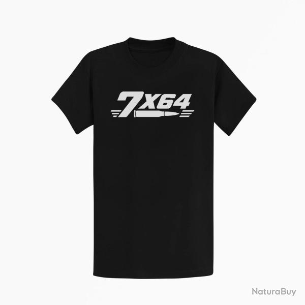 T-shirt Tir Sportif Calibre 7�64 Noir