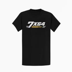 T-shirt Tir Sportif Calibre 7&times;64 Noir / Orange