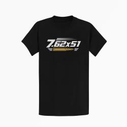 T-shirt Tir Sportif Calibre 7.62&times;51 Noir / Orange