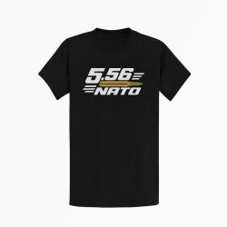 T-shirt Tir Sportif Calibre 5.56 NATO Noir / Orange
