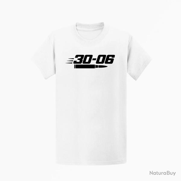 T-shirt Tir Sportif Calibre 30-06 Blanc
