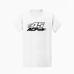 T-shirt Tir Sportif Calibre .45 ACP Blanc