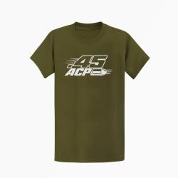 T-shirt Tir Sportif Calibre .45 ACP Kaki / Blanc
