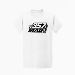 T-shirt Tir Sportif Calibre .357 Mag Blanc