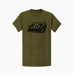T-shirt Tir Sportif Calibre .357 Mag Kaki / Noir