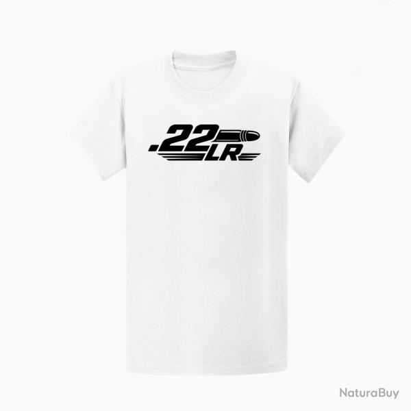 T-shirt Tir Sportif Calibre .22 LR Blanc