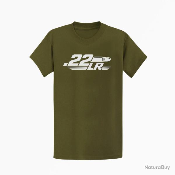 T-shirt Tir Sportif Calibre .22 LR Kaki / Blanc