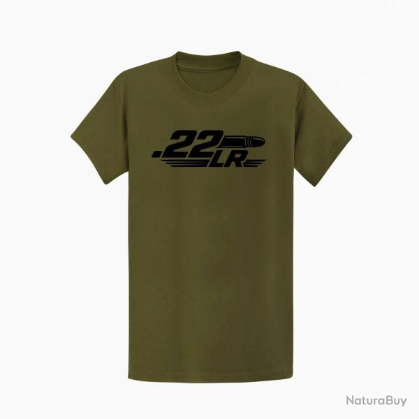 T-shirt Tir Sportif Calibre .22 LR Kaki / Noir