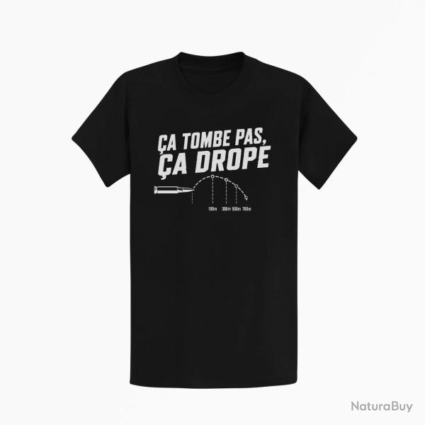 T-shirt Tir Sportif �a tombe pas, �a droppe Noir