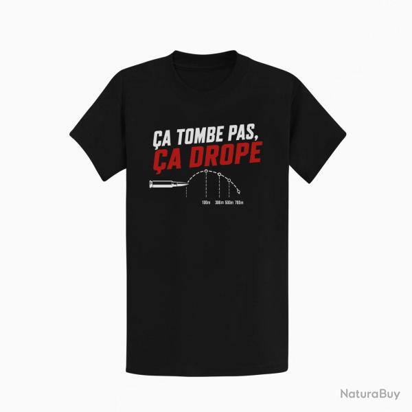 T-shirt Tir Sportif �a tombe pas, �a droppe Noir / Orange