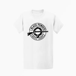 T-shirt Tir Sportif Black Powder Fusil &agrave; poudre noire Blanc