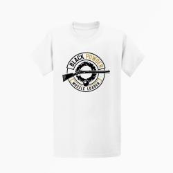 T-shirt Tir Sportif Black Powder Fusil &agrave; poudre noire Blanc / Orange