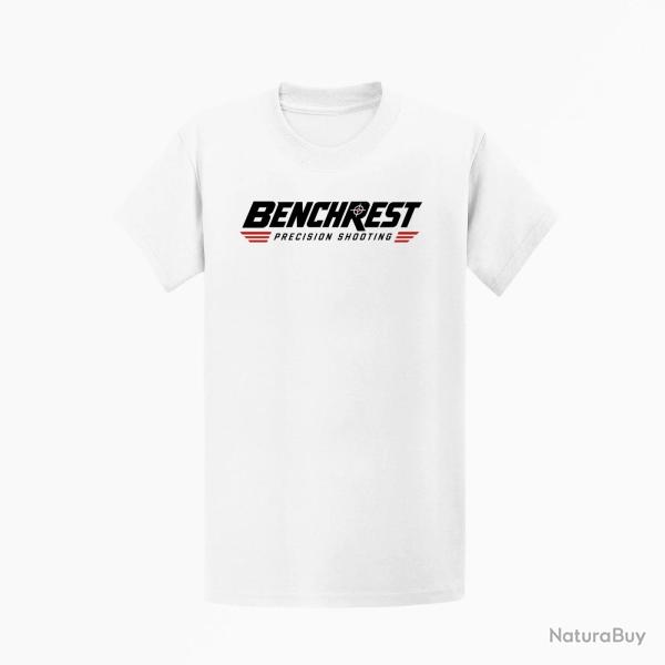 T-shirt Tir Sportif Benchrest Precision Shooting Blanc / Orange