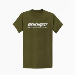 T-shirt Tir Sportif Benchrest Precision Shooting Kaki / Blanc